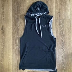 Under Armour Sleeveless Workout Hoodie- Men’s Small (black)